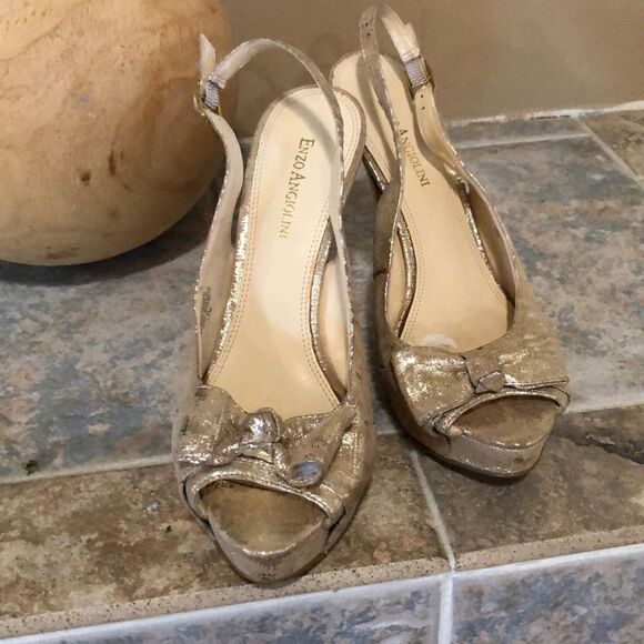 Enzo Angliolini Peep Toe Platforms 7.5 - Picture 3 of 8